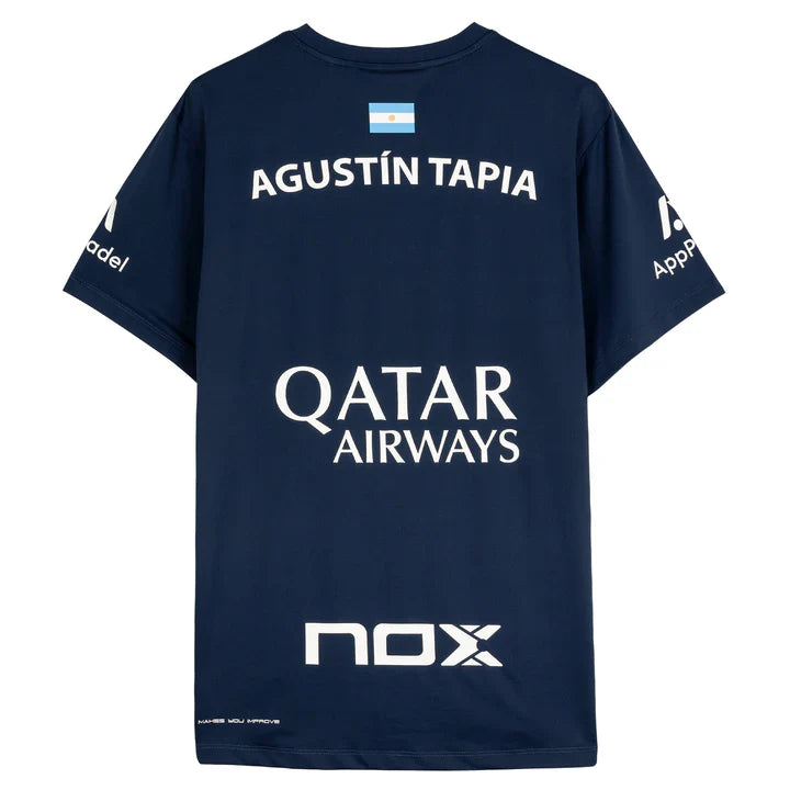 Camiseta Nox Sponsors AT10 By Agustin Tapia Azul Marino
