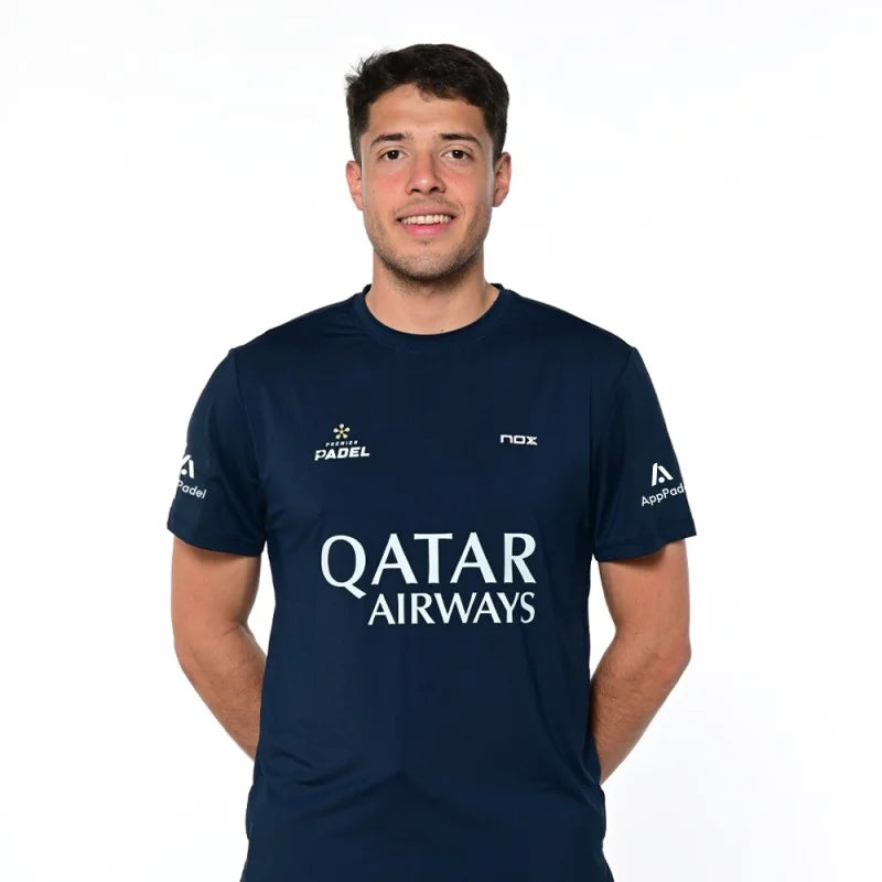 Camiseta Nox Sponsors AT10 By Agustin Tapia Azul Marino