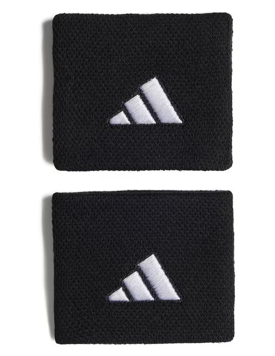 Muñequeras Adidas Negra Logo Blanco