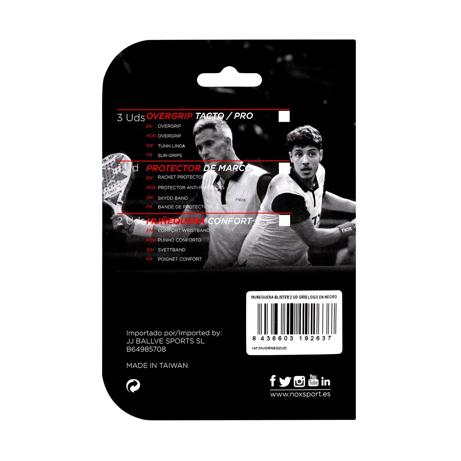 Muñequera Nox Gris/Negro