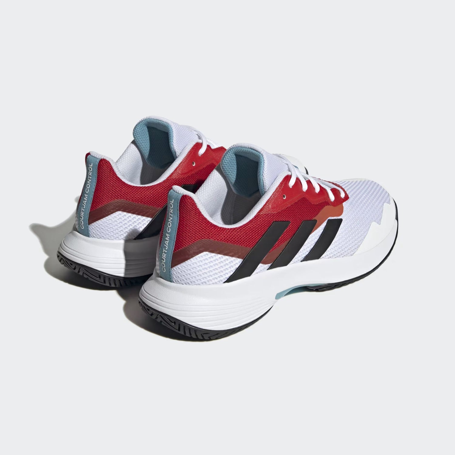 Tenis Adidas Courtjam Control Blanco/Rojo