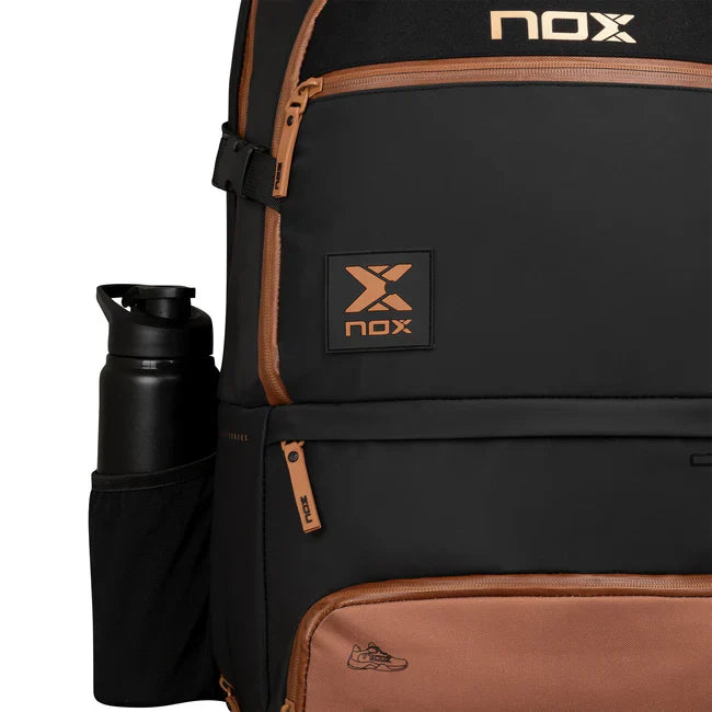 Mochila Nox Luxury Open Series Negro/Cafe