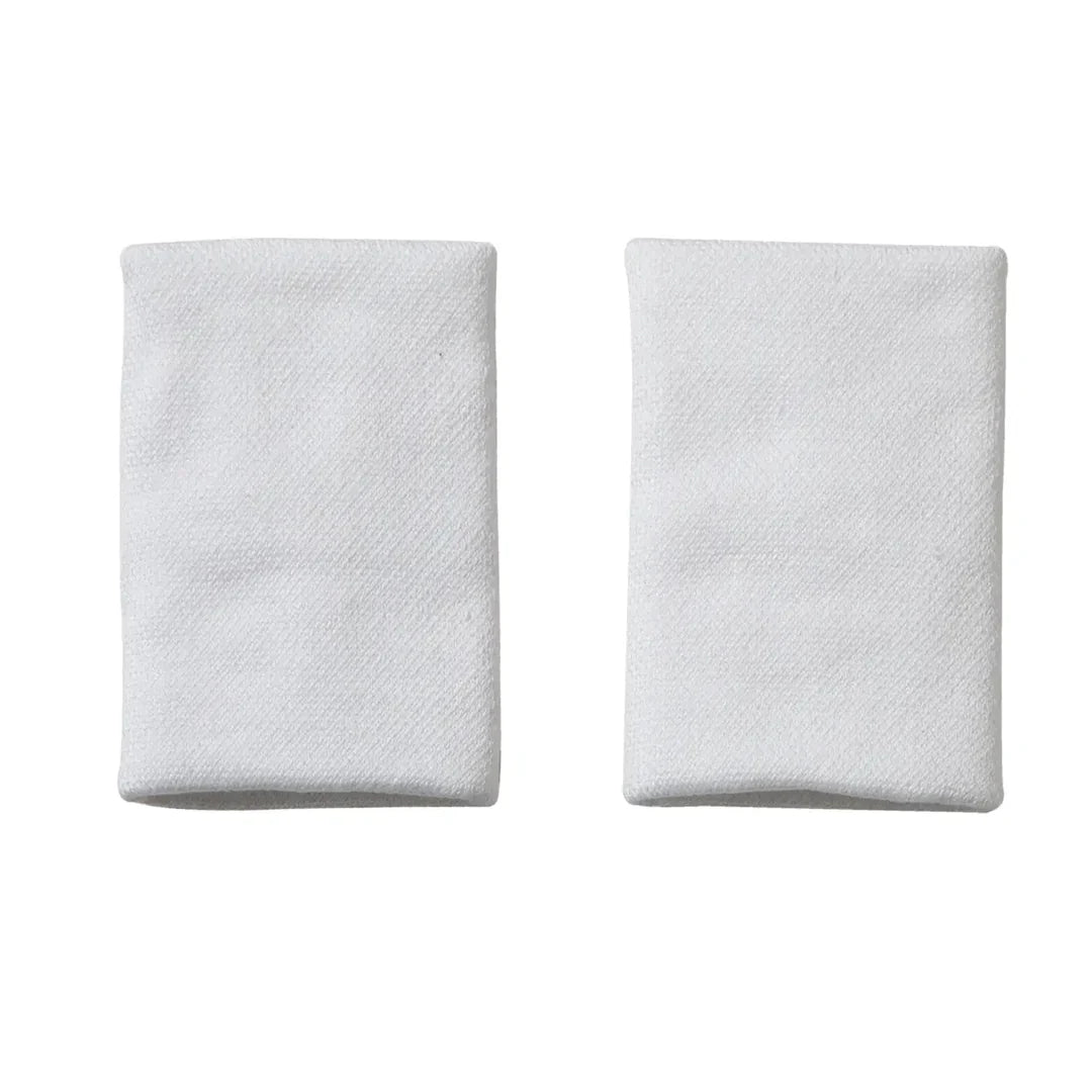 Muñequeras Adidas Largas Blanco Logo Negro