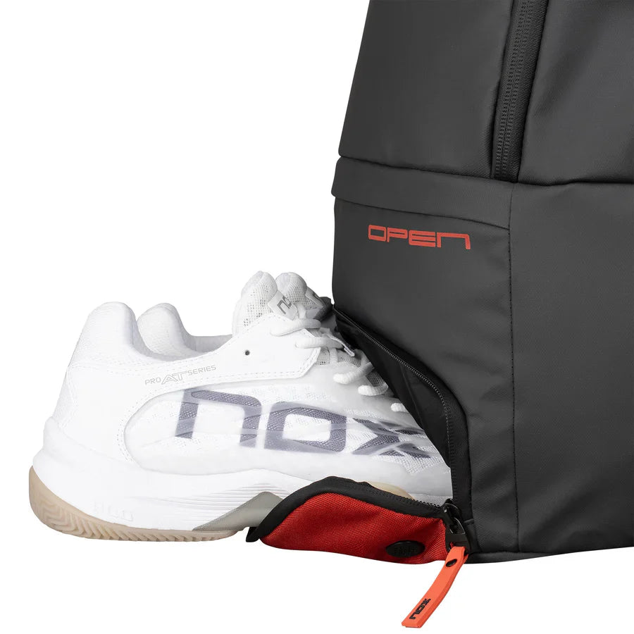 Mochila Nox Luxury Open Series Negro/Rojo