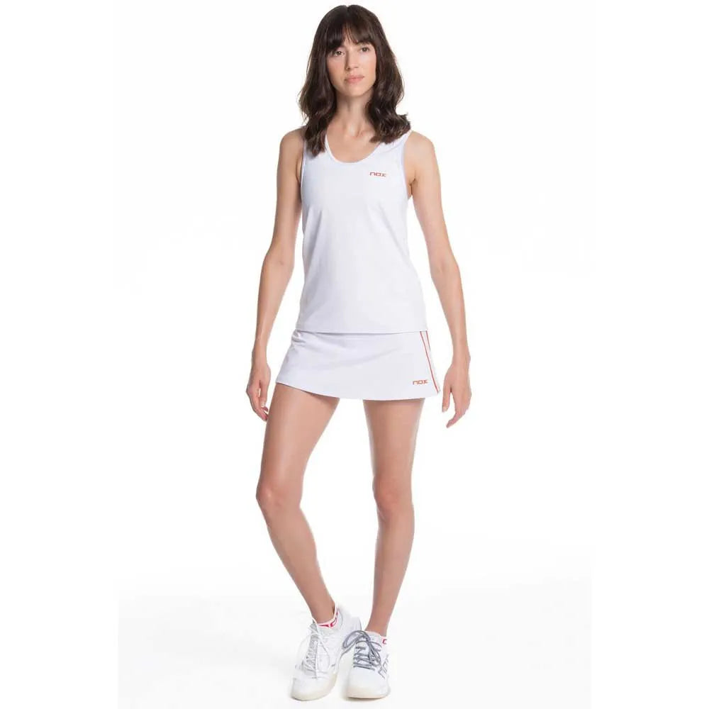 Camiseta Tirantes Nox Team Fit Blanco Mujer