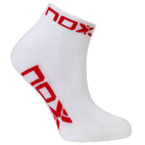 Pack Calcetines Nox Técnicos Tobilleros color Blanco/Rojas