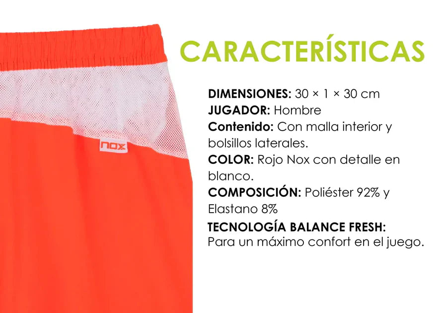 Short Hombre Nox Team Rojo