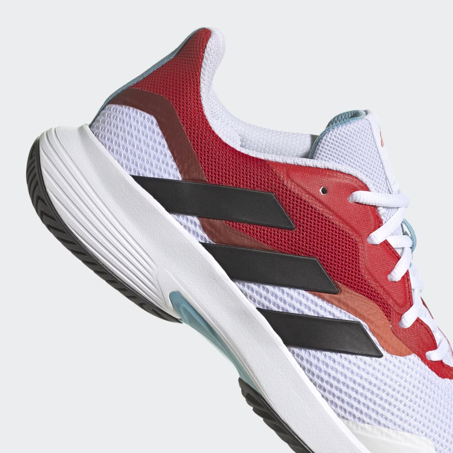 Tenis Adidas Courtjam Control Blanco/Rojo