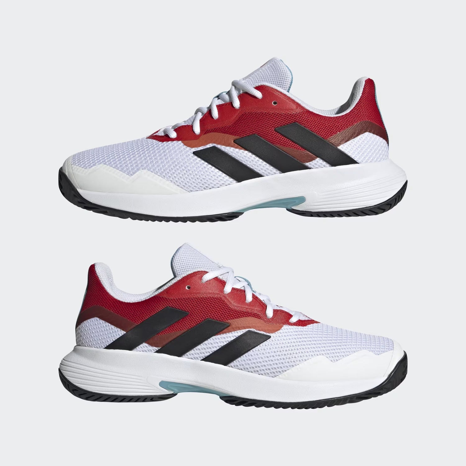 Tenis Adidas Courtjam Control Blanco/Rojo