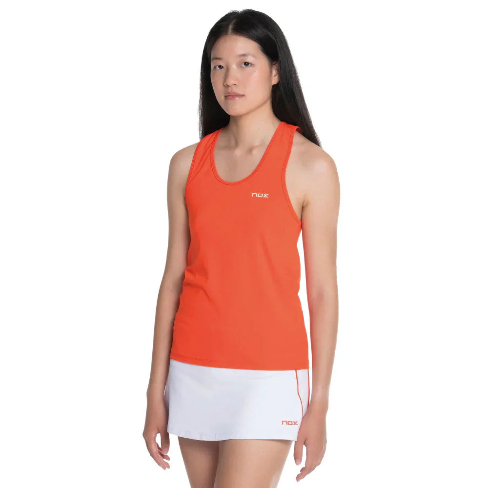 Camiseta Tirantes Nox Team Fit Rojo Mujer