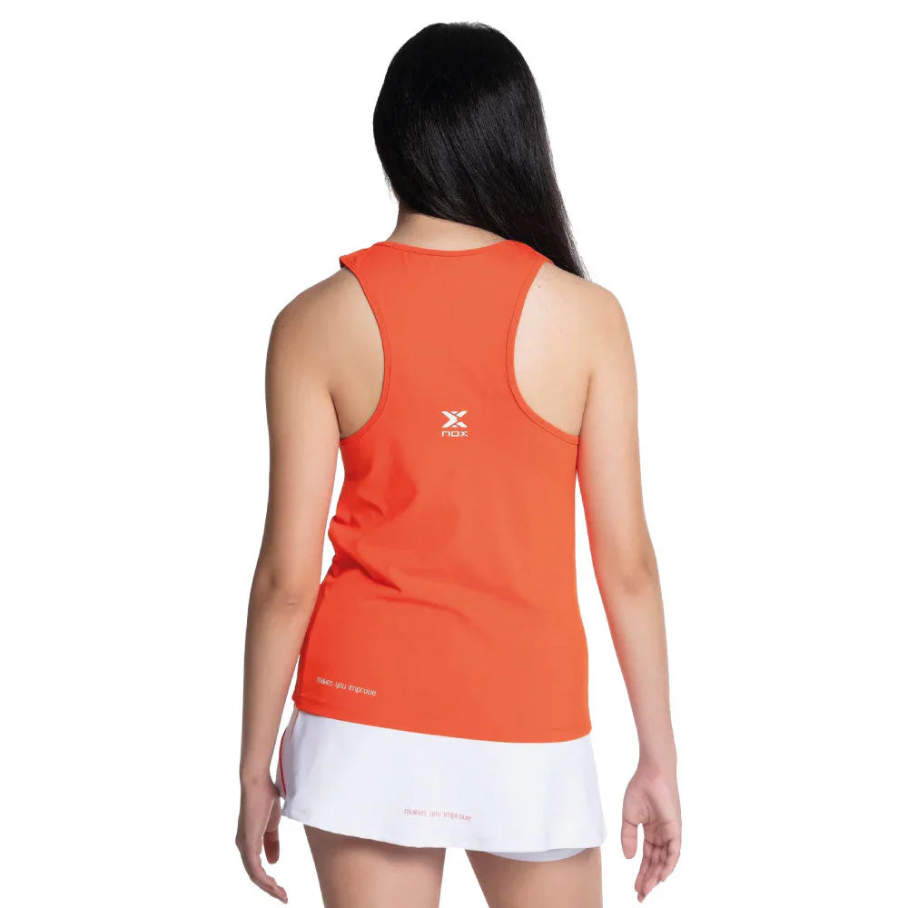 Camiseta Tirantes Nox Team Fit Rojo Mujer