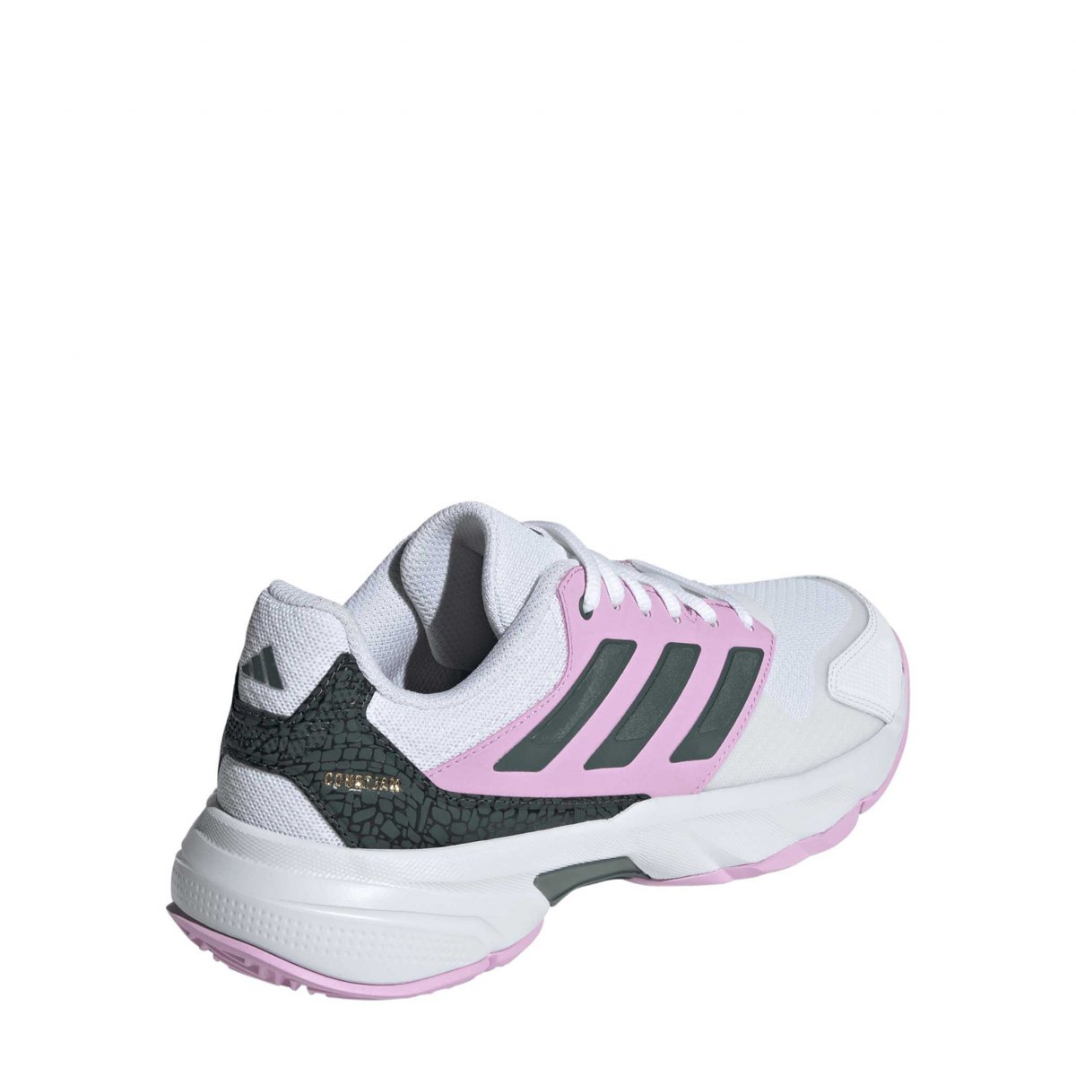 Tenis Adidas Courtjam Control 3 Blanco/Rosa Mujer